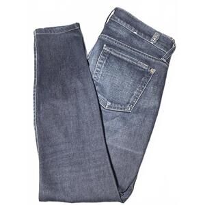 Seven 7 For All Mankind The Skinny Slim Jeans Dark Wash Size 27 L 30 (Waist 32")